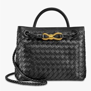 Black Woven Shoulder Bag - Like New